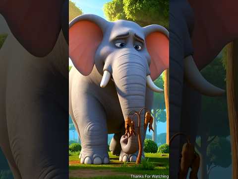Elephant Saves Apple Tree😭🌱#shorts #animalstory #shortsfeed #ai #elephant