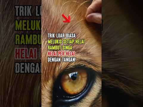 Trik Rahasia Dibalik Lukisan Singa Super Realistis yang Mengagumkan #lion #shortvideo #art #shorts