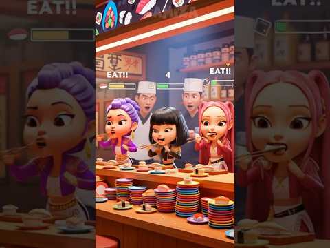 Zoe, Mira, and Rumi — Who Will Win the Sushi Challenge? #rumi #zoey #mira #sodapop #demonhunters