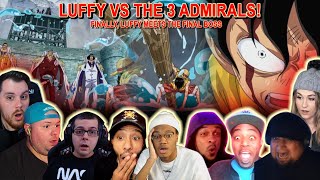 LUFFY VS THE 3 ADMIRALS!! FINALLY LUFFY MEETS THE FINAL BOSS - Reaction Mashup One Piece