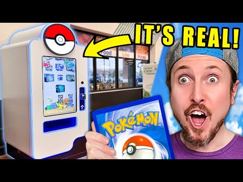 Pokemon Vending Machine PACKED with ULTRA RARE Cards! (lucky opening)