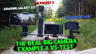 Camera comparison 📷 S21 vs DJI Pocket 2 vs DJI Osmo Action vs Sony ZV 1 - The Big VS-Test