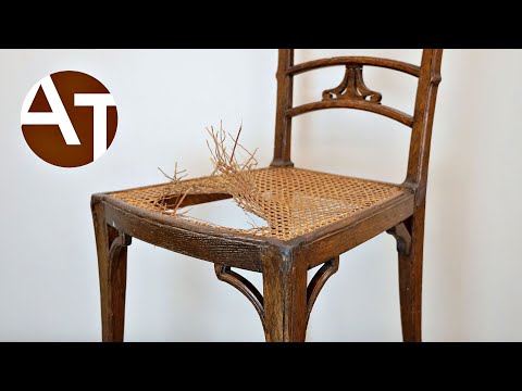 Amazing Art Nouveau chair rebuild