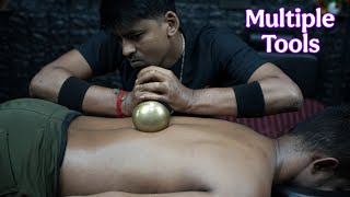 Indian Barber's Magic Touch: Exotic Oil & Multiple Tools Full Body Massage ASMR | Unwind & Relax