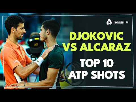 10 EPIC Novak Djokovic vs Carlos Alcaraz Shots On The ATP Tour 🤯