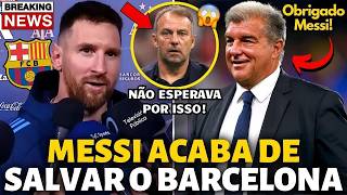 🚨MEU DEUS! MESSI ACABA DE SURPREENDER A TORCIDA DO BARCELONA! ELE É INCRÍVEL! NOTÍCIAS DO BARCELONA!
