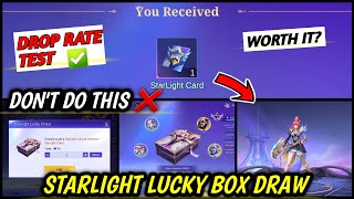 DROP RATE TEST !! HANABI SEPT STARLIGHT LUCKY BOX DRAW (WORTH IT?) - MLBB