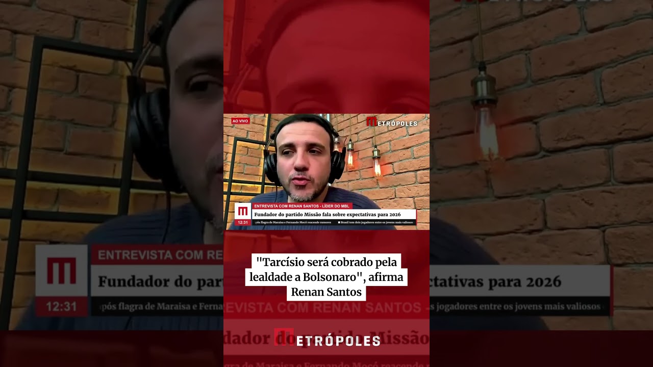 Tarcísio será cobrado pela lealdade a Bolsonaro afirma Renan Santos TV Online Tarcísio será cobrado pela lealdade a Bolsonaro afirma Renan Santos