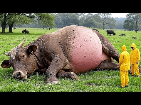 cow explodes on camera..