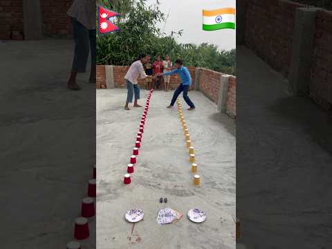India 🇮🇳 Vs Nepal 🇳🇵Who’s Winner 💪💥wait till end 🤔#tricky #funny #challenge #game #reels #run