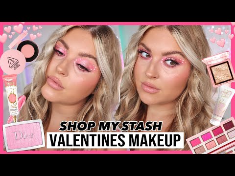 SHOP MY STASH! ?? cute pink valentines makeup ?