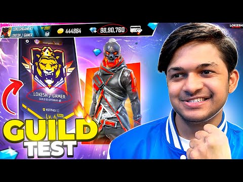 Free Fire Special Live India's Top 1 V Badge Guild Test - Lokesh Gamer