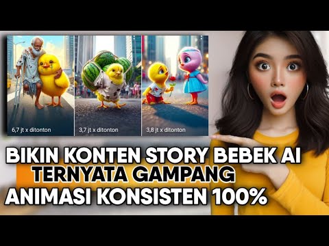 Gini Caraku Buat Video Story Animasi Bebek Karakter Konsisten 100% & Kualitas Tinggi