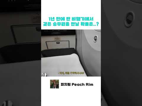 1년 만에 탄 비행기에서 같은 승무원을 만날 확률은..? #대한항공 #비지니스석 #shorts