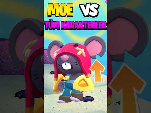 MOE VS TÜM KARAKTERLER 📣 Brawl Stars #shorts #brawlstars #SpongeBob