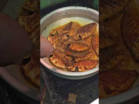 CRISPY 😋 Trevally Fish Fry & Rice In Fishing Boat Yummy‼️ #fishfry #trevally_fish_fillet #shorts
