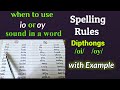 Spelling and Usage of 'oi' and 'oy'