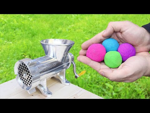 Crazy Meat Grinder vs Kinetic Sand