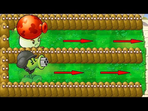 Plants vs Zombies Battlez - 1 Threepeater vs 99 Gagantuar Zombie