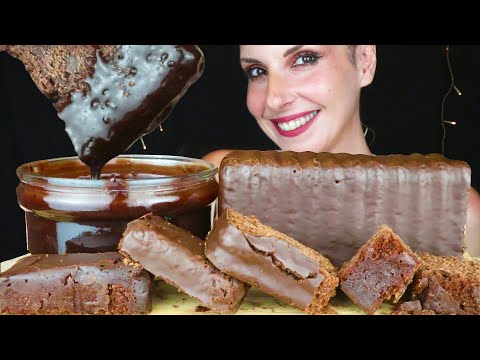 CHOCOLATE CHIP CAKE & CHOCOLATE SAUCE 🍫 | No Talking | ASMR Mukbang - 먹방 | Real Eating Sounds