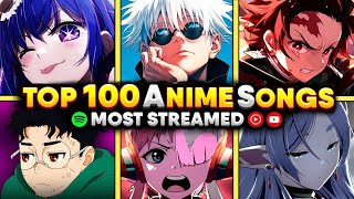 TOP 100 Most Listened Anime Songs (OPENING - ENDING - OST)