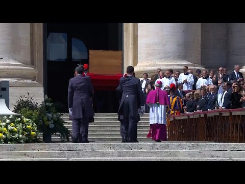 Pope Francis' coffin returned to St Peter's basilica after funeral mass | AFP