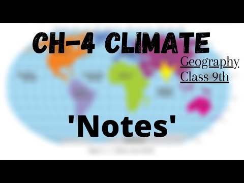 Ch-4 Climate || 'HANDWRITTEN NOTES🔥|| Geography|| Class-9th