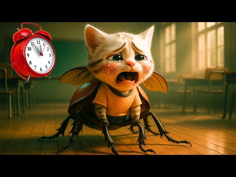Shocking Transformation! Kitten Becomes BEETLE Monster After The Lesson In Class #catvideos #cutecat