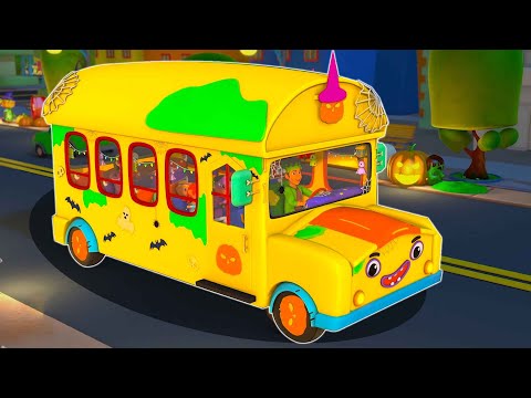 Halloween Wheels on the Bus + More Kids Songs & Cartoon Videos