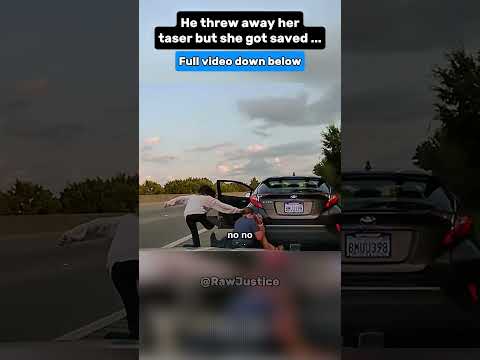 He threw away her taser but she got saved by stranger #bodycam #police #shortvideo #shorts #auto