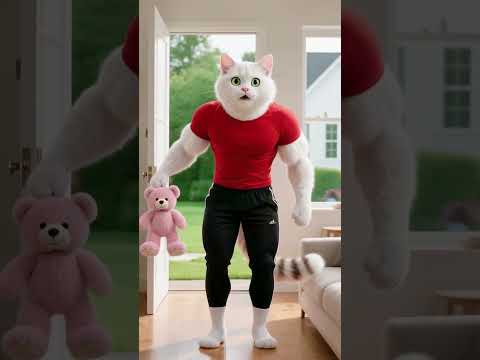 The naughty little cat stole its father's experimental liquid