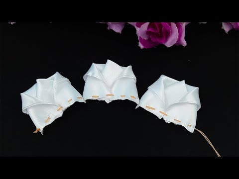 Ribbon Embroidery Flower Making Tricks For Beginners ❤️ Ribbon Flower Tutorial