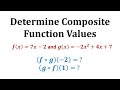 Composite and Linear Functions Evaluation