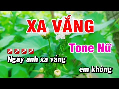 Karaoke Xa Vắng Tone Nữ Nhạc Sống Hay Nhất | Hoài Phong Organ