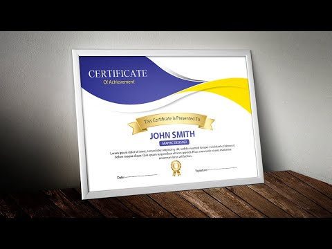 How to Design Certificate Template - Photoshop Cc...