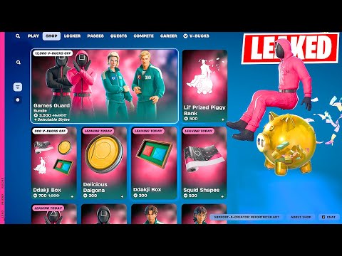 All Fortnite x Squid Game Item Shop early showcase