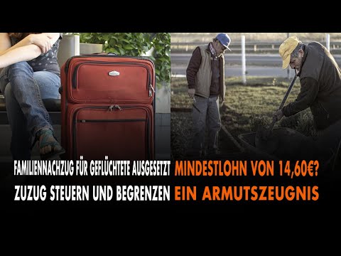 Familiennachzug für Geflüchtete ausgesetzt / Mindestlohn von 14,60 €?