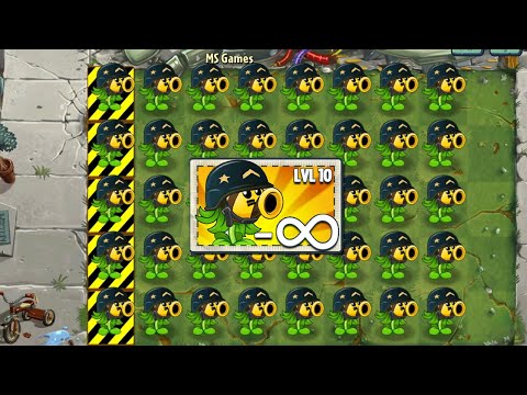 PvZ 2 Challenge - Every Plants Level 100 use 1 Power Up Vs Impfinity Zombies Level 45