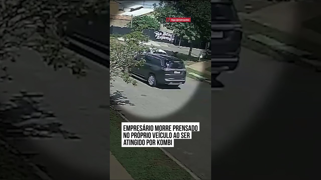 Empresário morre prensado no próprio veículo ao ser atingido por kombi