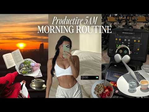 5am productive morning routine | healthy habit that make me feel good 🌅