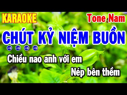 Karaoke Chút Kỷ Niệm Buồn Tone Nam Nhạc Sống Cha Cha Hay Nhất 2025 | Thanh Hải