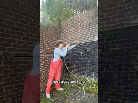 Pressure Washing An Abandoned House