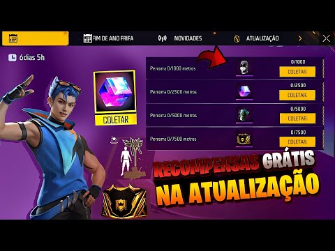 CORREE!! MELHOR ATUALIZAÇÃO, SKINS DE GRAÇA, RESGATE O CUBO MÁGICO? 8 ANIVERSÁRIO E MAIS - FREE FIRE