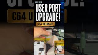 Installing the C64 Ultimate USER PORT extension and port cover #retro #commodore64u