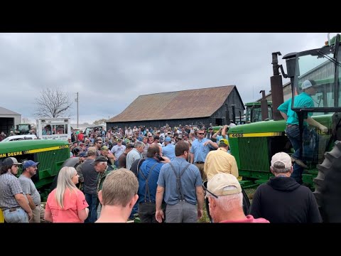 John Deere 4455 and 4960 Tractors Sold for Record Prices Today on Kentucky Farm Auction