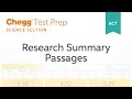 Understanding Research Summary Passages