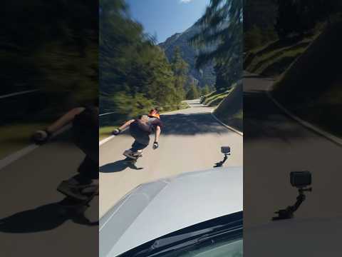 💥Smoothest crash of the year #downhillskate #skate #extremesports #crash #fail
