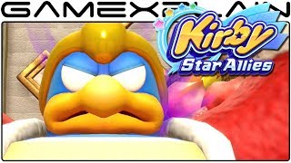 Battling Swole Dedede & Exploring Caves with 4 Players in Kirby: Star Allies