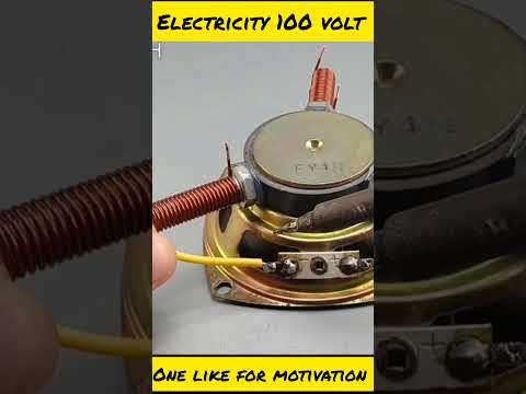 100 Watt Free Electricity Generator with Speaker and Copper Wire #science #physics