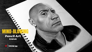 Drawing The Rock-Dwayne Johnson Time Lapse